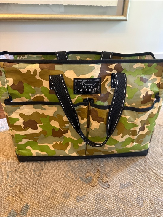 Scout Handbags - SCOUT Camo Duffel Tote in Green and Brown